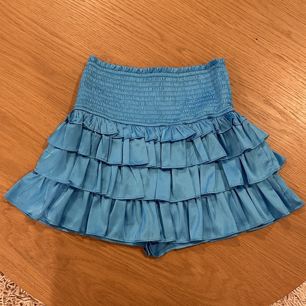 Satin Ruffle Skirt
Built in Short - Picture 1 of 3